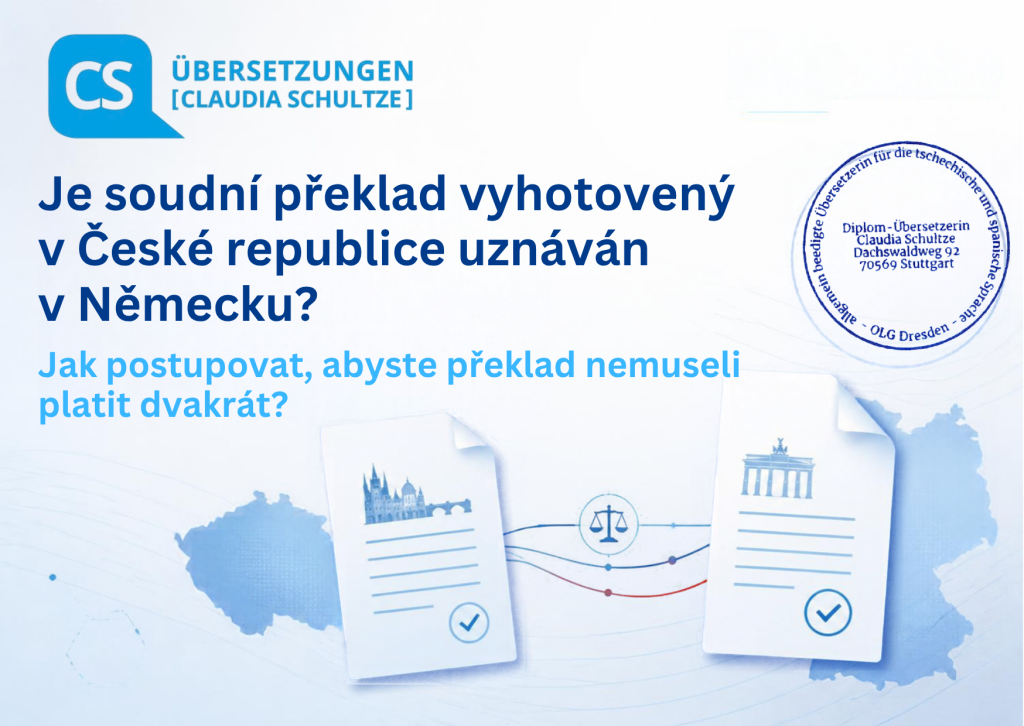 Uznání soudního překladu z České republiky v Německu